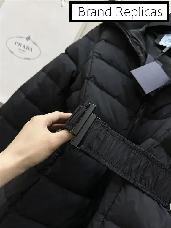 Prada waist lapel down jacket